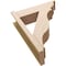 Ekena Millwork 8-in W x 26-in D x 34-in H Funston Trad Rough Cedar Woodgrain TimberThane Outlooker, Primed Tan OUTUR080X26X34FST04RCPR - alternate 3